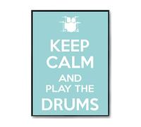 Hippowarehouse Keep Calm and Play the Drums Printed Poster A3 Wall Art Design Classroom Room Gym Office Décor