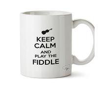 Hippowarehouse Keep Calm and Play The Fiddle Printed Mug Cup Ceramic 10oz