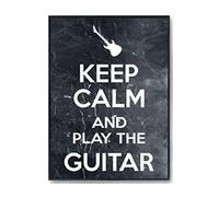 Hippowarehouse Keep Calm and Play the Guitar (Electric) Printed Poster A1 Wall Art Design Classroom Room Gym Office Décor