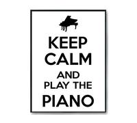 Hippowarehouse Keep Calm and Play the Piano Printed Poster A1 Wall Art Design Classroom Room Gym Office Décor