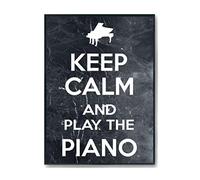 Hippowarehouse Keep Calm and Play the Piano Printed Poster A2 Wall Art Design Classroom Room Gym Office Décor