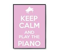 Hippowarehouse Keep Calm and Play the Piano Printed Poster A2 Wall Art Design Classroom Room Gym Office Décor