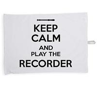 Hippowarehouse Keep Calm and Play the Recorder Tea Towel Eco Printed Dish Cloth Kitchen accessory 50cmx70cm 100% Cotton