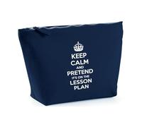 Hippowarehouse Keep Calm and Pretend It's on The Lesson Plan Printed Make up Cosmetic wash Bag 18x19x9cm
