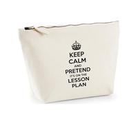 Hippowarehouse Keep Calm and Pretend It's on The Lesson Plan Printed Make up Cosmetic wash Bag 18x19x9cm