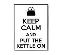 Hippowarehouse Keep Calm and Put the Kettle On Printed Poster A4 Wall Art Design Classroom Room Gym Office Décor