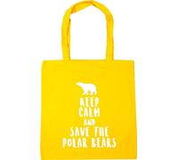 Hippowarehouse Keep calm and save the polar bears Tote Shopping Gym Beach Bag 42cm x38cm, 10 litres