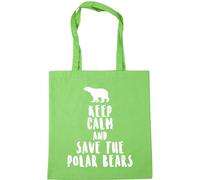 Hippowarehouse Keep calm and save the polar bears Tote Shopping Gym Beach Bag 42cm x38cm, 10 litres
