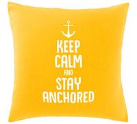 Hippowarehouse Keep calm and stay anchored Printed bedroom accessory cushion cover case 41x41cm