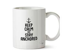 Hippowarehouse Keep Calm and Stay Anchored Printed Mug Cup Ceramic 10oz