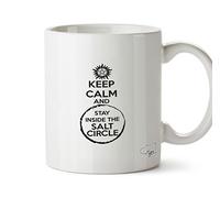 Hippowarehouse Keep Calm and Stay Inside The Salt Circle Printed Mug Cup Ceramic 10oz