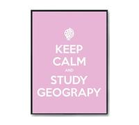 Hippowarehouse Keep calm and study geography Printed Poster A3 Wall Art Design Classroom Room Gym Office Décor