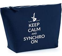 Hippowarehouse Keep calm and synchro on printed make up cosmetic wash bag 18x19x9cm