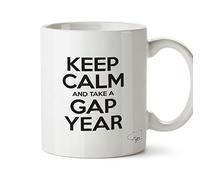 Hippowarehouse Keep Calm and take a Gap Year Printed Mug Cup Ceramic 10oz
