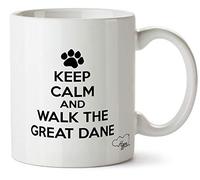 Hippowarehouse Keep Calm and Walk the Great dane - Dog Printed Mug Cup Ceramic 10oz