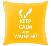Hippowarehouse Keep calm and water ski Printed bedroom accessory cushion cover case 41x41cm