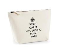 Hippowarehouse Keep Calm He’s just a Man, Babe Printed Make up Cosmetic wash Bag 18x19x9cm