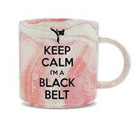 Hippowarehouse Keep Calm I'm a Black Belt Printed Mug Various Colour Options Ceramic Cup Kitchenware 11oz