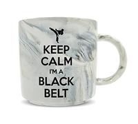 Hippowarehouse Keep Calm I'm a Black Belt Printed Mug Various Colour Options Ceramic Cup Kitchenware 11oz