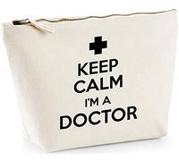 Hippowarehouse Keep Calm I'm a Doctor printed make up cosmetic wash bag 18x19x9cm