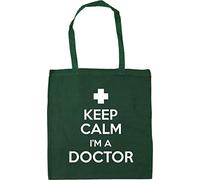 Hippowarehouse Keep Calm I'm a Doctor Tote Shopping Gym Beach Bag 42cm x38cm, 10 litres