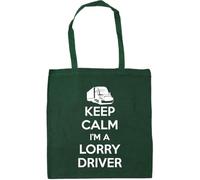 Hippowarehouse Keep calm I'm a lorry driver Tote Shopping Gym Beach Bag 42cm x38cm, 10 litres