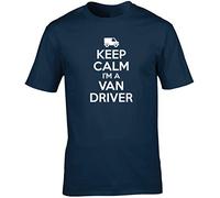 Hippowarehouse Keep Calm I'm A Van Driver Unisex Short Sleeve t-Shirt (Specific Size Guide in Description) Navy Blue
