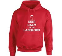 Hippowarehouse Keep Calm I'm The Landlord unisex Hoodie hooded top Red
