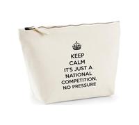 Hippowarehouse Keep Calm It's just a National Competition, no Pressure Printed Make up Cosmetic wash Bag 18x19x9cm