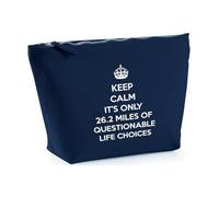 Hippowarehouse Keep Calm It's only 26.2 Miles of Questionable Life Choices Printed Make up Cosmetic wash Bag 18x19x9cm