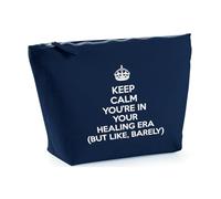 Hippowarehouse Keep Calm Youâ€™re in Your Healing Era (but Like, Barely) Printed Make up Cosmetic wash Bag 18x19x9cm