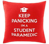Hippowarehouse Keep panicking I'm a student paramedic Printed bedroom accessory cushion cover case 41x41cm