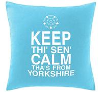 Hippowarehouse Keep thi' sen' calm tha's from yorkshire Printed bedroom accessory cushion cover case 41x41cm