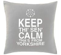 Hippowarehouse Keep thi' sen' calm tha's from yorkshire Printed bedroom accessory cushion cover case 41x41cm