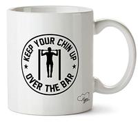 Hippowarehouse Keep Your Chin Up Over the Bar Printed Mug Cup Ceramic 10oz