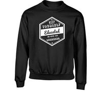 Hippowarehouse Keep Yourself Educated and Never Stop Learning Kids Children's Unisex Jumper Sweatshirt Pullover Black