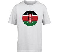 Hippowarehouse Kenya Flag Kids Children's Short Sleeve t-Shirt White