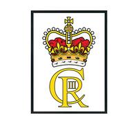 Hippowarehouse King Charles Royal Cypher Printed Poster A2 Wall Art Design Classroom Room Gym Office Décor