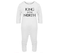 Hippowarehouse King in The North Baby Romper All in one Piece Unisex White