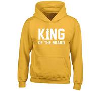Hippowarehouse King of The Board Chess Kids Children's Unisex Hoodie Hooded top Gold