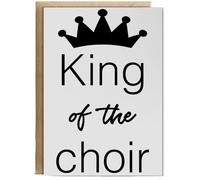 Hippowarehouse King Of The Choir Personalised Card A6 with envelope for him for her Funny Cards for Men and Women Blank inside option