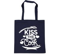 Hippowarehouse Kiss the cook Tote Shopping Gym Beach Bag 42cm x38cm, 10 litres