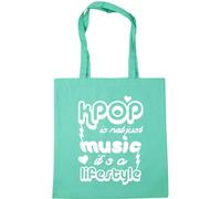 Hippowarehouse KPOP Is Not Just Music It's A Lifestyle Tote Shopping Gym Beach Bag 42cm x38cm, 10 litres