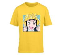 Hippowarehouse Kpop Movie Cute Anime Hunter Girl with Yellow Bucket Hat Kids Children's Short Sleeve t-Shirt 9-11 Years