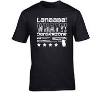 Hippowarehouse Lanaaa! What?! Dangerzone Sterling Quote Unisex Short Sleeve t-Shirt (Specific Size Guide in Description) Black