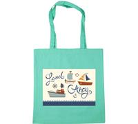 Hippowarehouse Land ahoy - Ship boat Tote Shopping Gym Beach Bag 42cm x38cm, 10 litres