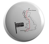 Hippowarehouse Land's End to John O'Groats Route Map Badge Pin 38mm