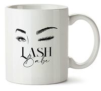 Hippowarehouse lash Babe Printed Mug Various Colour Options Ceramic Cup Kitchenware 10oz
