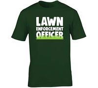 Hippowarehouse Lawn Enforcement Officer Unisex Short Sleeve t-Shirt (Specific Size Guide in Description) Forest Green