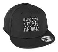 Hippowarehouse Lean Mean Vegan Machine Snapback hat Premium Printed 5 Panel Flat Peak Cotton OneSize Adults